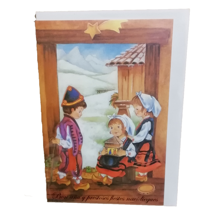 imagen postal navidad motivos asturianos